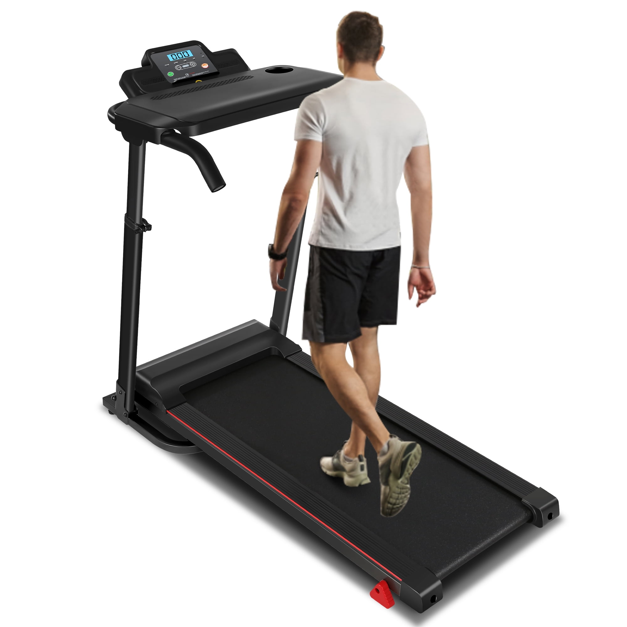 ADNOOM Treadmill with Desk 2 In1 Portable Folding Treadmill with
