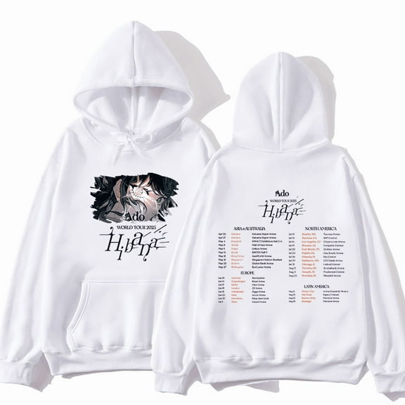 ADO Hibana World Tour 2025 Hoodies Long Sleeve Hooded Sweatshirt Unisex Fashion Tops