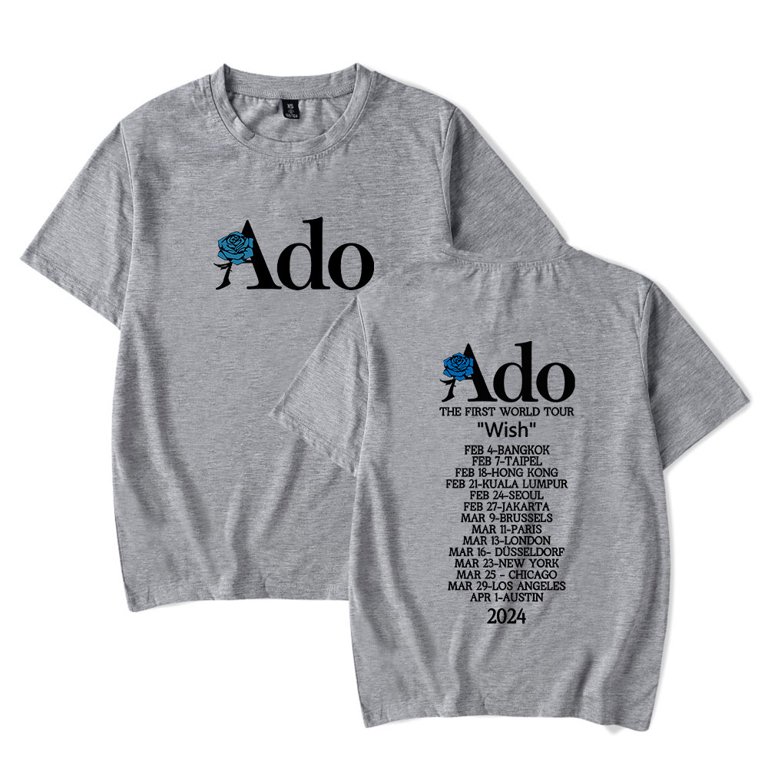 Sleeve Ados Shirts Ado Blue Rose T-shirts Wish World Tour Merch