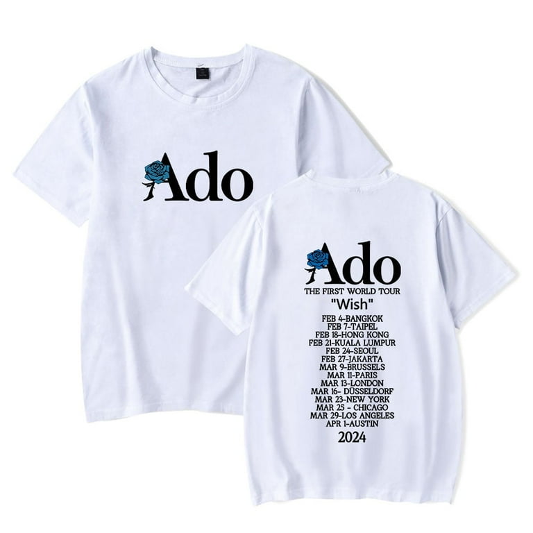 Ado Wish Tシャツ ホワイト S ADO T-Shirt ADO Wish World Tour merch T Shirt Short Sleeve