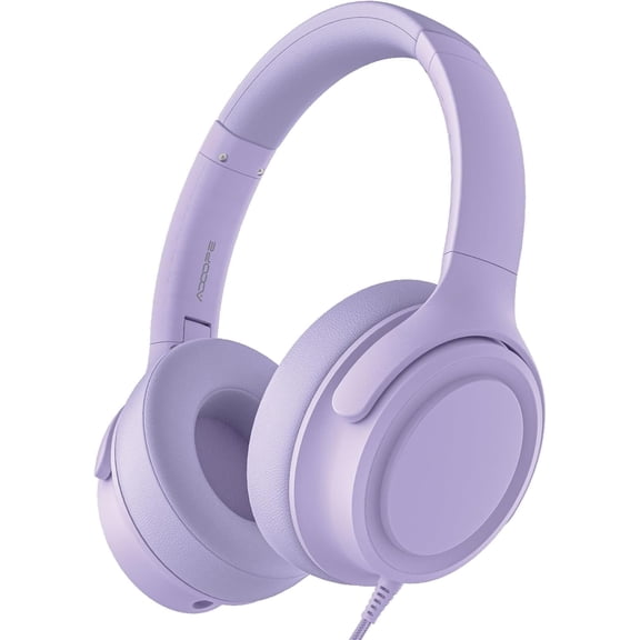 ADOOPE Wired Over-Ear Headphones with USB C Connector, Hi-Fi Stereo Sound, Noise-Isolating Ear Cups, Comfortable Fit for USB C Devices (Purple)