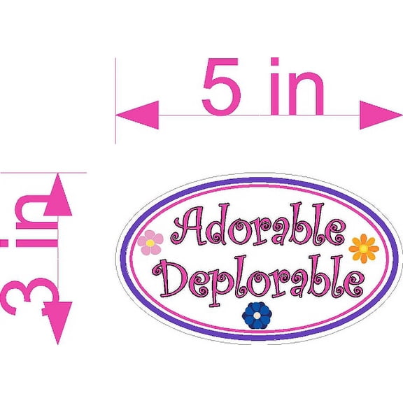 ADORABLE DEPLORABLE MATTER USA OVAL DECAL FOR CAR TRUCK WINDOW