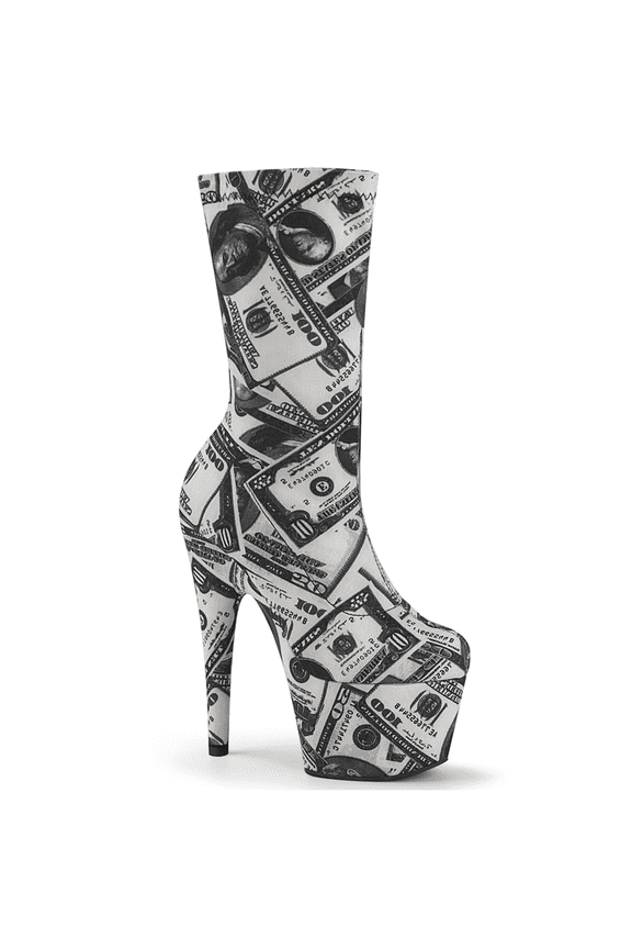 ADORE-1002DP, 7" Heel 2 3/4" Platform Pull-On Stretch Sock-Like Ankle Bootie