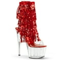thumbnail image 1 of ADORE-1017SQF, 7'' Heel 2 3/4'' Platform Sequins Fringe Ankle Boot, 1 of 2