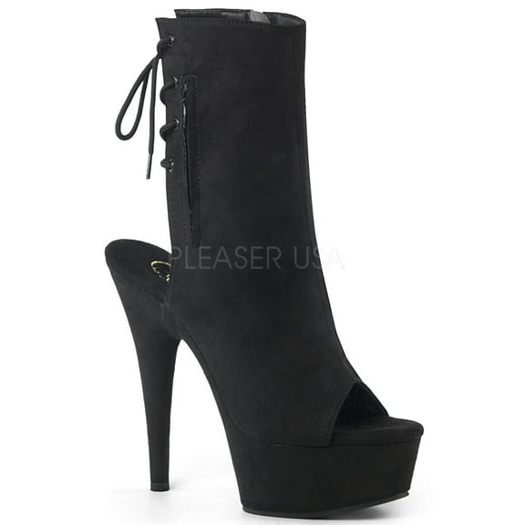 ADORE-1018FS, 7" Heel 2 3/4" Platform Open Toe/Heel Ankle Boot