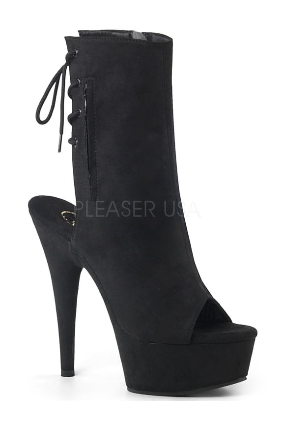 ADORE-1018FS, 7" Heel 2 3/4" Platform Open Toe/Heel Ankle Boot