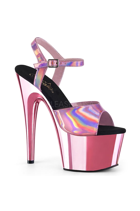 ADORE-709HGCH, 7" Heel 2 3/4" Platform Ankle Strap Sandal