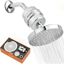 NearMoon Square Shower Head and 15 Stage Shower Filter Combo, High Pressure  Filtered Showerhead for Hard Water, Improves the Condition of Your Skin