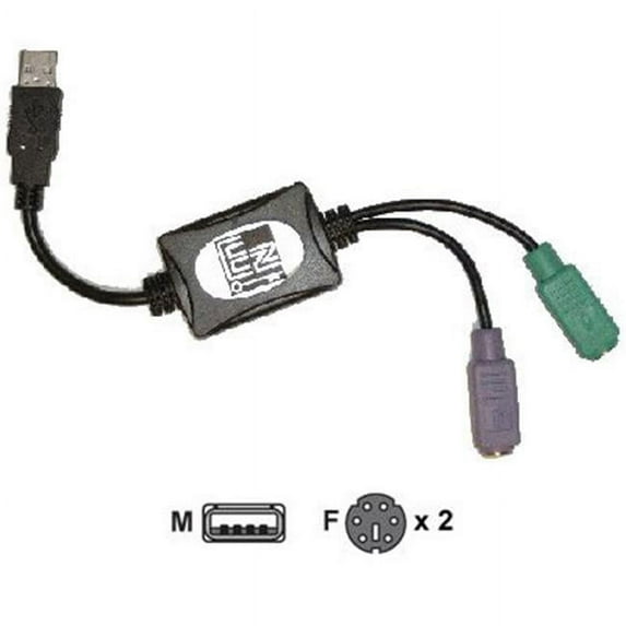 ADP PU21 - Keyboard / mouse adapter - 4 pin USB Type A M - 6 pin PS/2 F