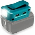 thumbnail image 1 of ADP05 USB Charger Adapter for Makita 14-18V Lithium-Ion LXT Battery Power Source Converter with Dual USB Ports, 12V DC Port, 3W LED Work Light Flashlight$$Tools & Hardware Other, 1 of 7