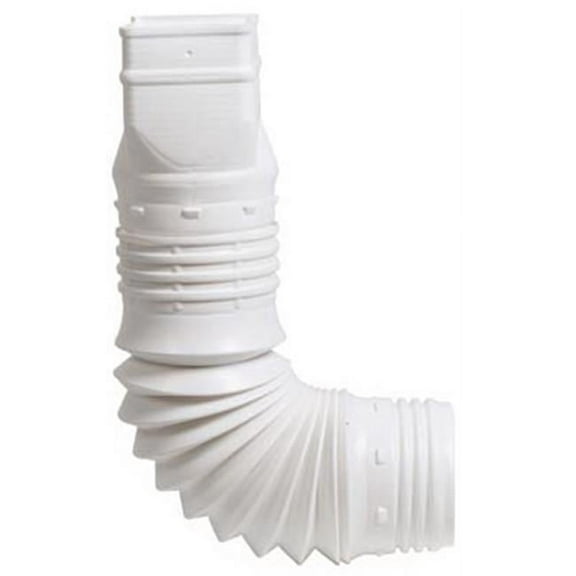 ADP53129 3 x 4 in. White Down Spout Adaptor
