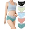 thumbnail image 1 of ADREAMLY High Cut Panties for Women Plus Size Full Coverage Briefs Breathable Cotton Underwear, 5 Pack, 1 of 6