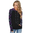 thumbnail image 1 of ADREAMLY Women Color Block Hoodie Casual Drawstring Long Sleeve Sweatshirt with Front Pocket, 1 of 5