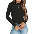 thumbnail image 1 of ADREAMLY Women Long Sleeve Tight Fitted Top Double Lined Turtleneck Tops Winter Base Layer Underwear, 1 of 7
