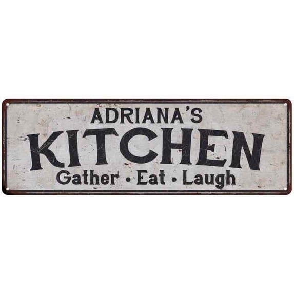 ADRIANA's Kitchen Rustic Chic Decor Gift 6x18 Sign 106180051680
