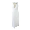 thumbnail image 1 of Adrianna Papell Women's Embellished Mesh Slit Gown (2, Ivory), 1 of 2