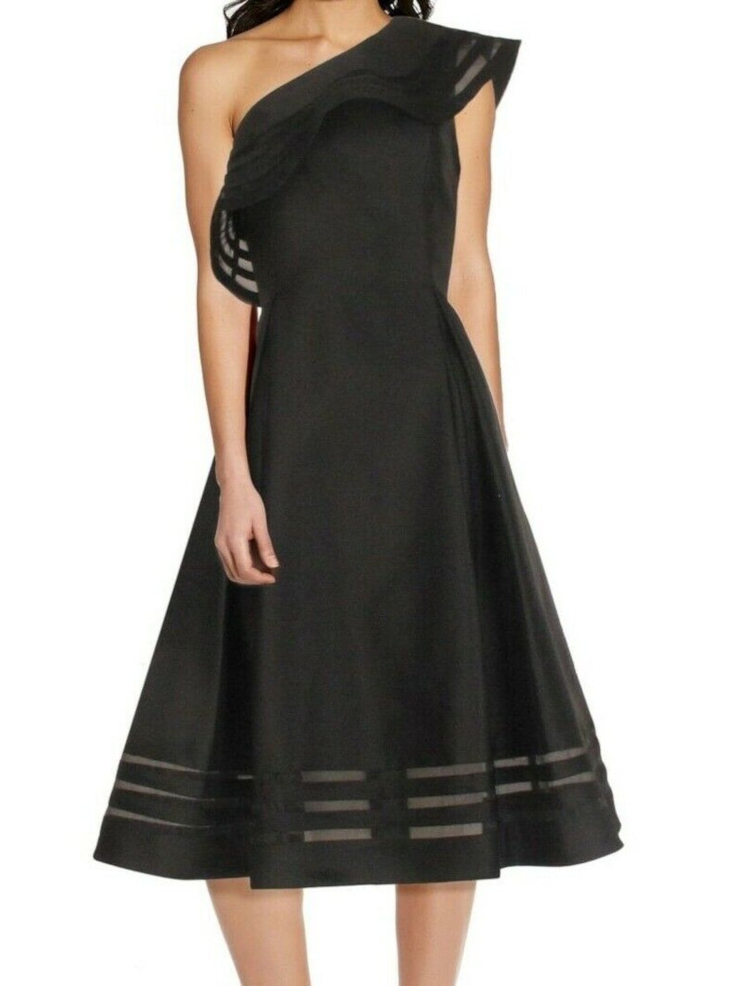 Adrianna Papell Women's Cocktail Dress store Size 6 Black Backless Fit and Flare