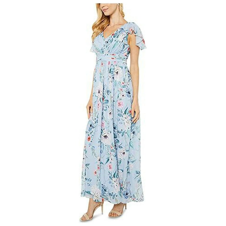 Adrianna papell blue floral dress 2025