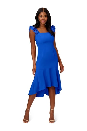 knee length dresses for ladies Beaded Detail Halter Midi Sheath Dress In Black-Black / Regular / 0 main image 1