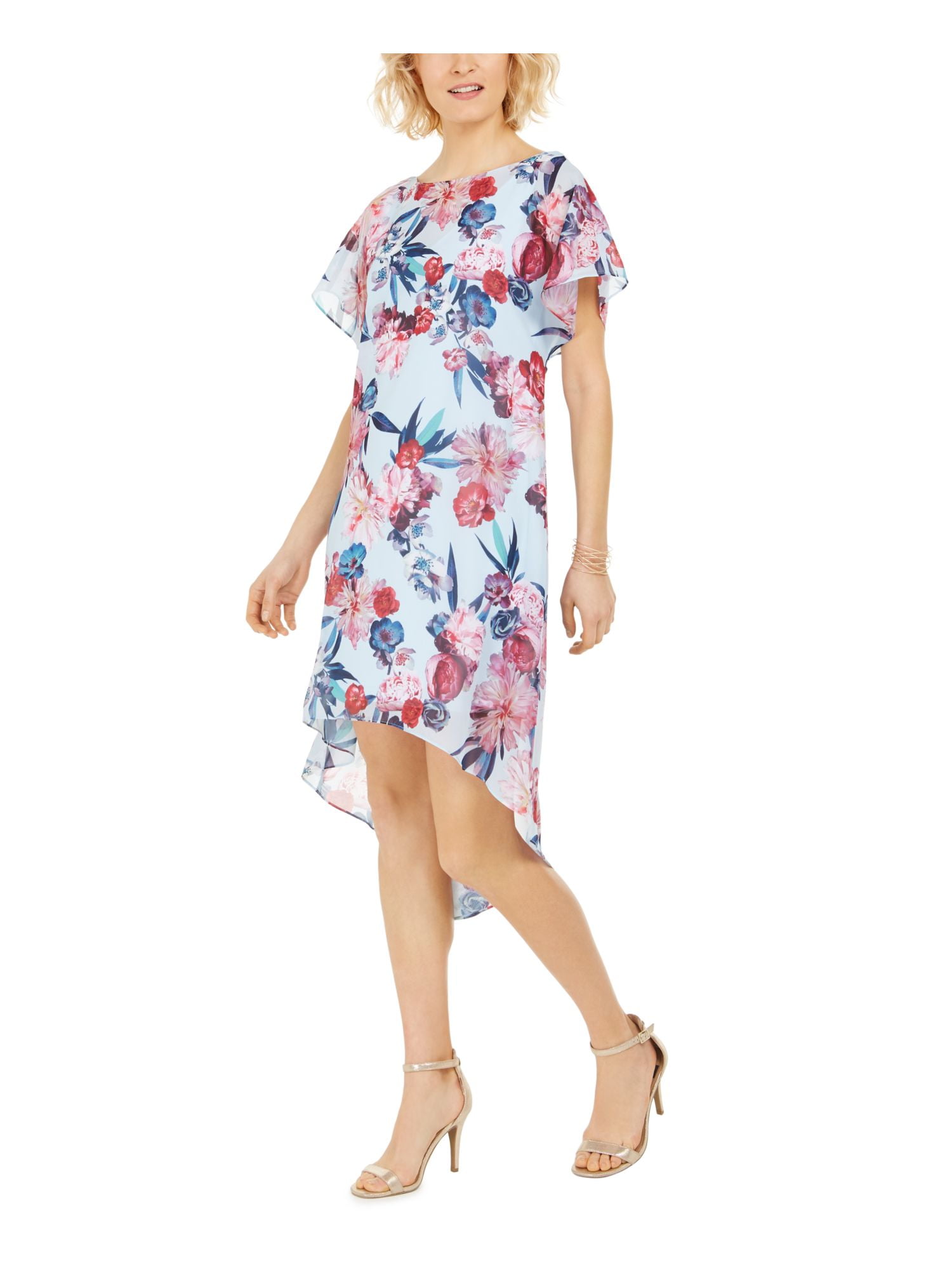 white and blue dresses Verlaine Blue Floral Maxi Dress - US 18