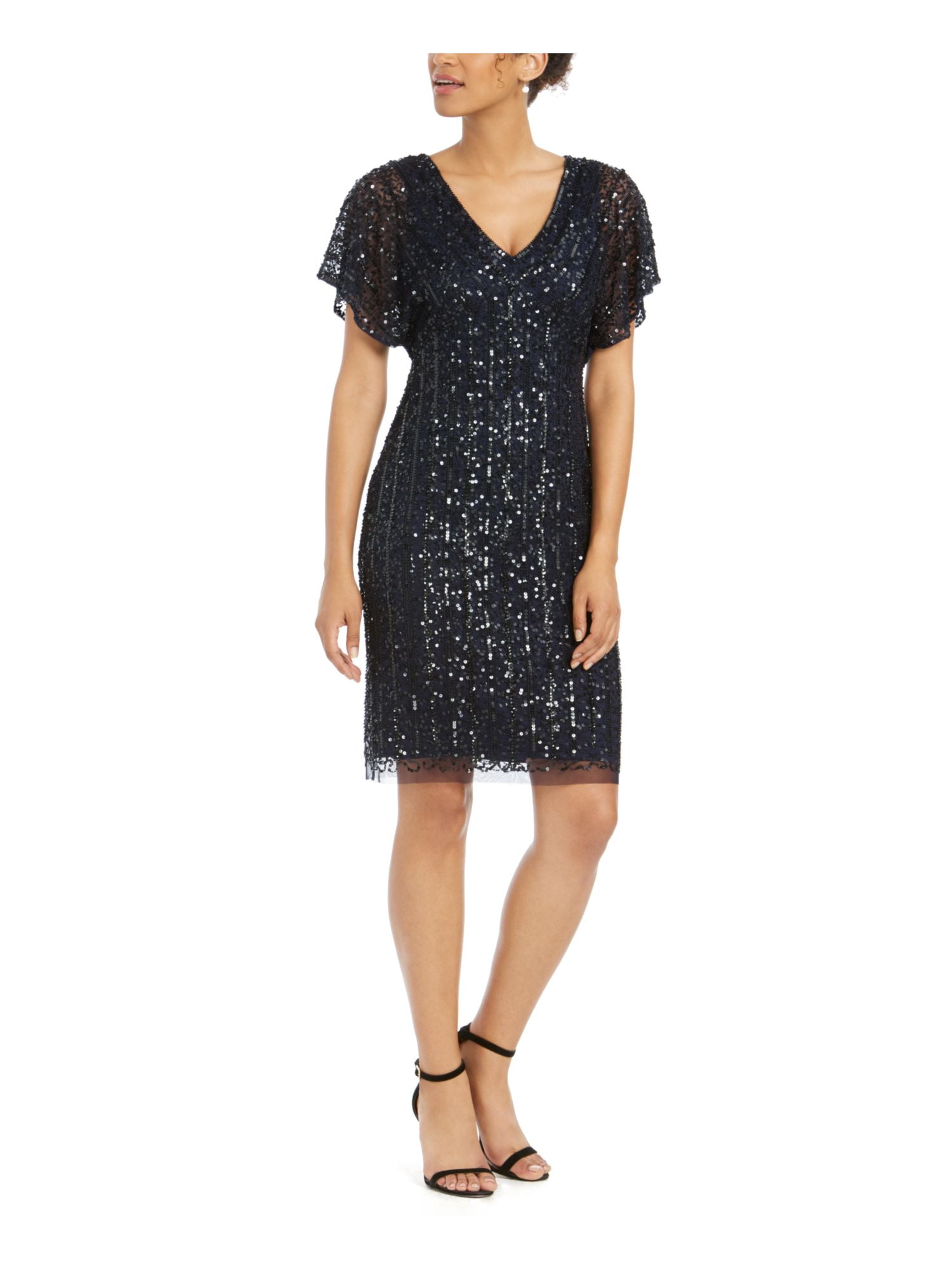 adrianna papell beaded shift dress Adrianna Papell Beaded Shift Dress Sz 8 Ivory