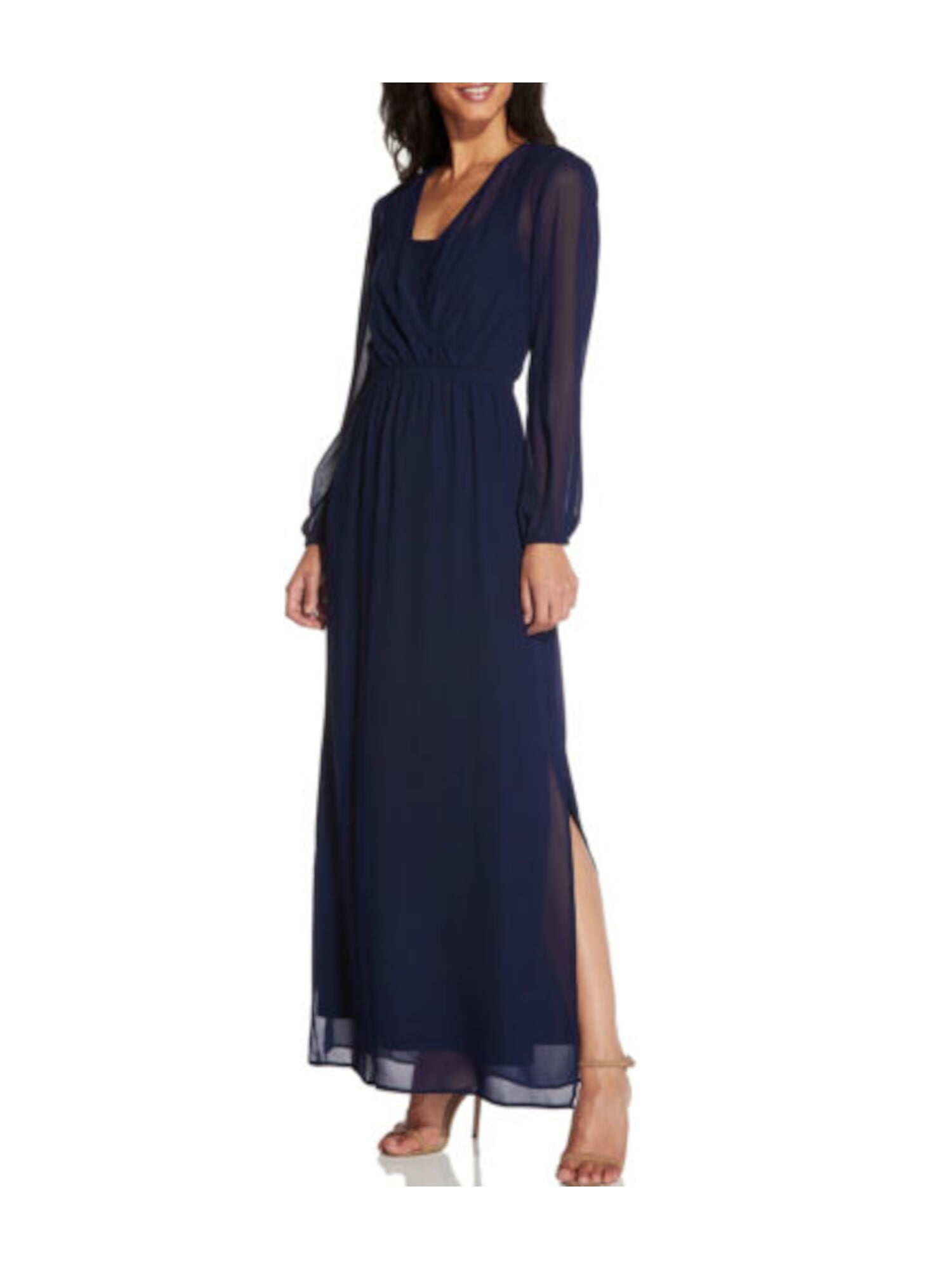 sachin and babi light blue dress Navy Blue and White Mother Of The Bride Dresses Satin A-Line Strapless main image 1
