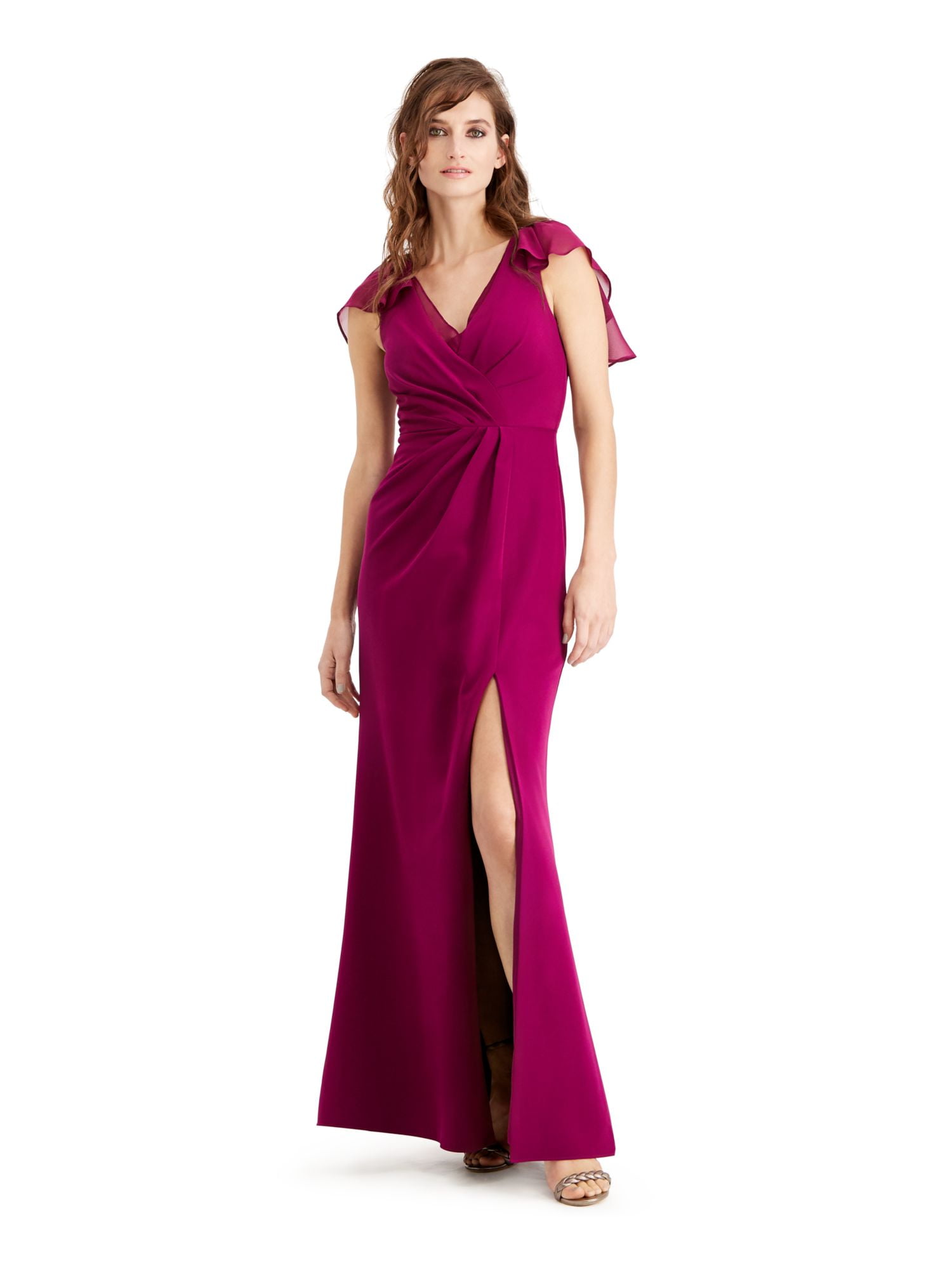 ADRIANNA PAPELL Womens Purple Sleeveless Full-Length Sheath Formal Dress 4  - Walmart.com