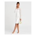 thumbnail image 1 of ADRIANNA PAPELL Womens Ivory Beaded Sequined Zippered Printed Long Sleeve Illusion Neckline Above The Knee Formal Sheath Dress 6, 1 of 5