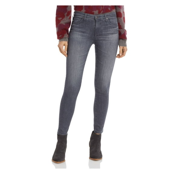 ADRIANO GOLDSCHMIED Womens Gray Zippered Pocketed Skinny Jeans 29R