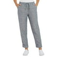 thumbnail image 1 of ADRIENNE VITTADINI Ladies' Pull-On Linen Pant (Small, Blue Combo), 1 of 3