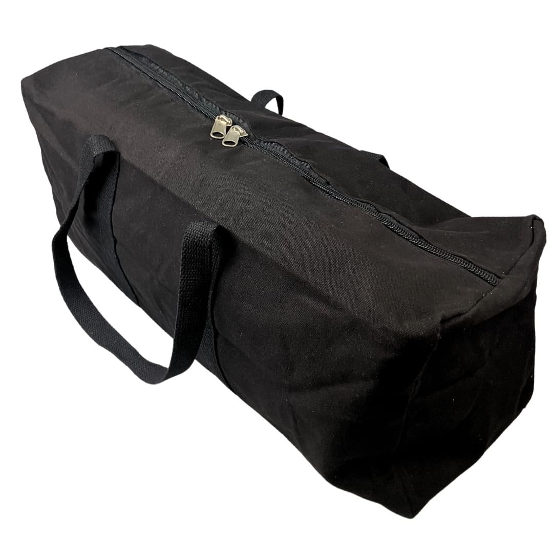 ADROIT Black Canvas Duffle Bag 24