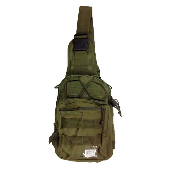 ADROIT Mini Green Canvas Shoulder Strap Pouch | 12" x 8.5" (30.5 cm x 21.6 cm) |Great for School, Travel, Storage, Gym, & More