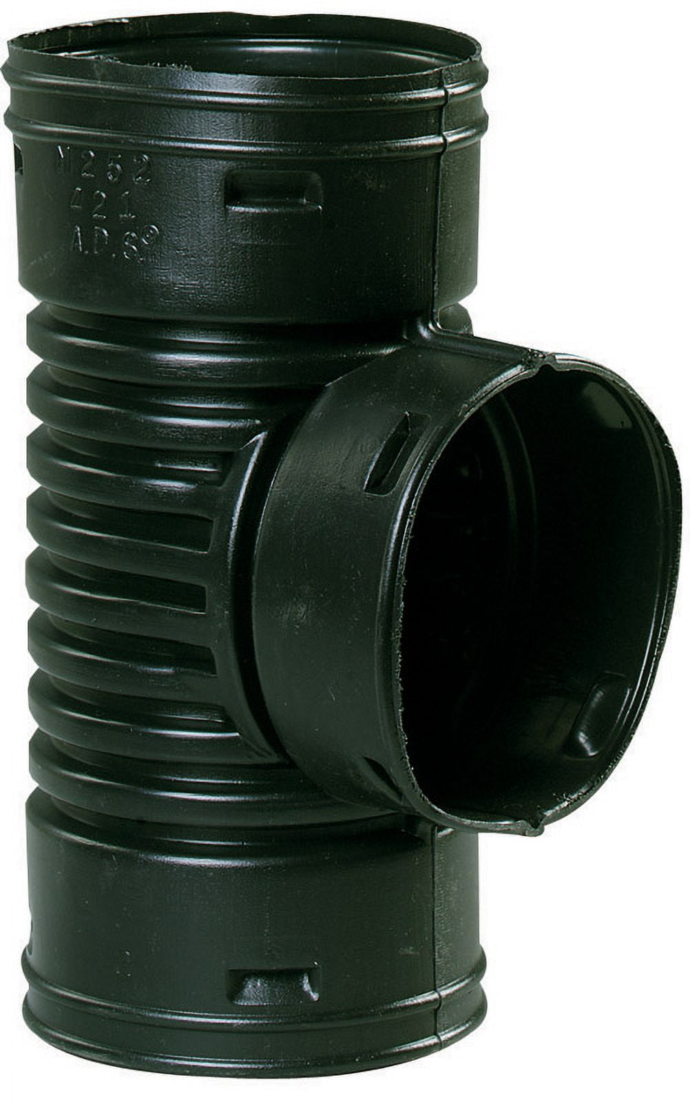 Black Polyethylene Corrugated Snap Tee for 4" Pipes