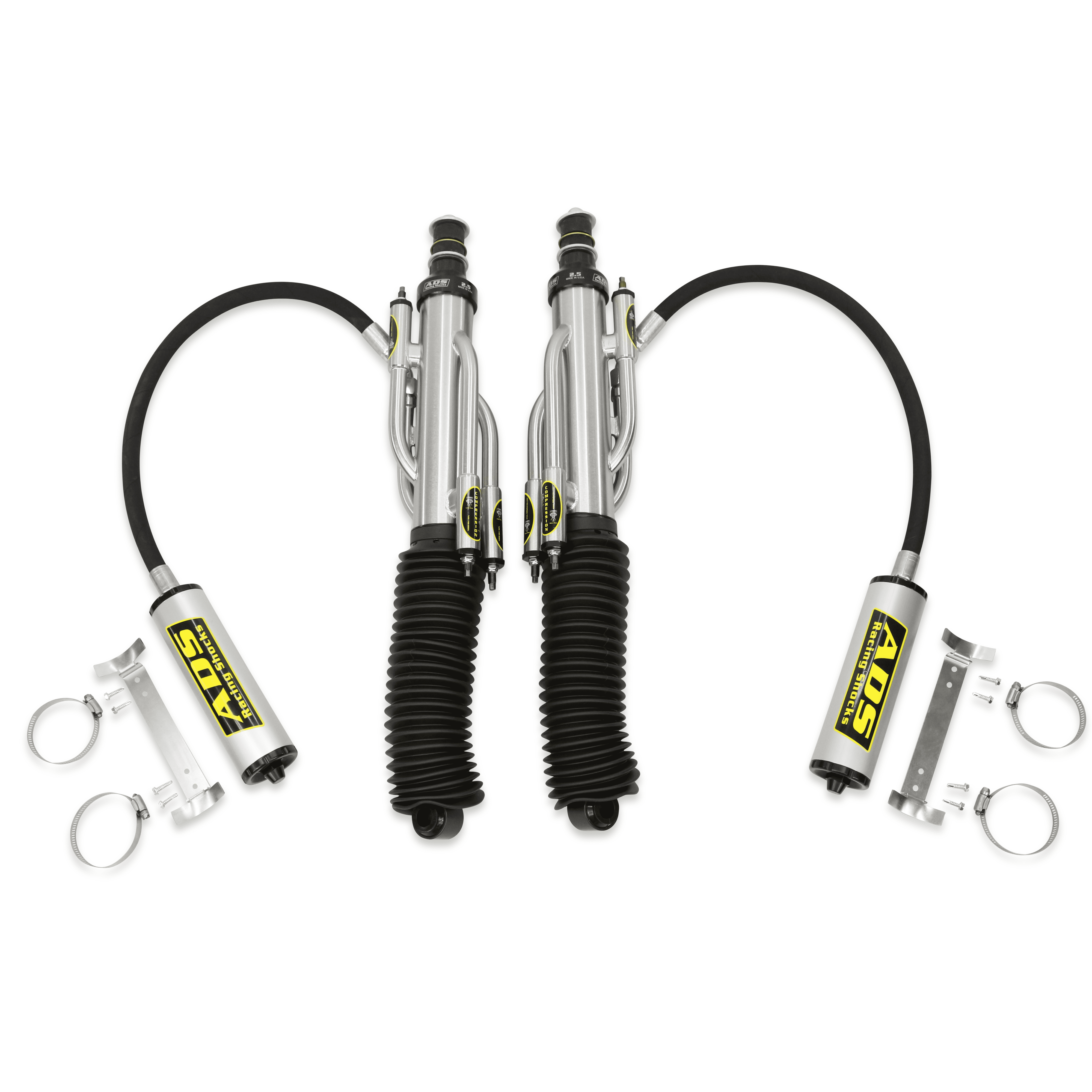 ADS Racing Shocks 250-4RFJR-BP0 Direct Fit 2.5" 3-Tube Bypass Reservoir Race Shocks - Rear