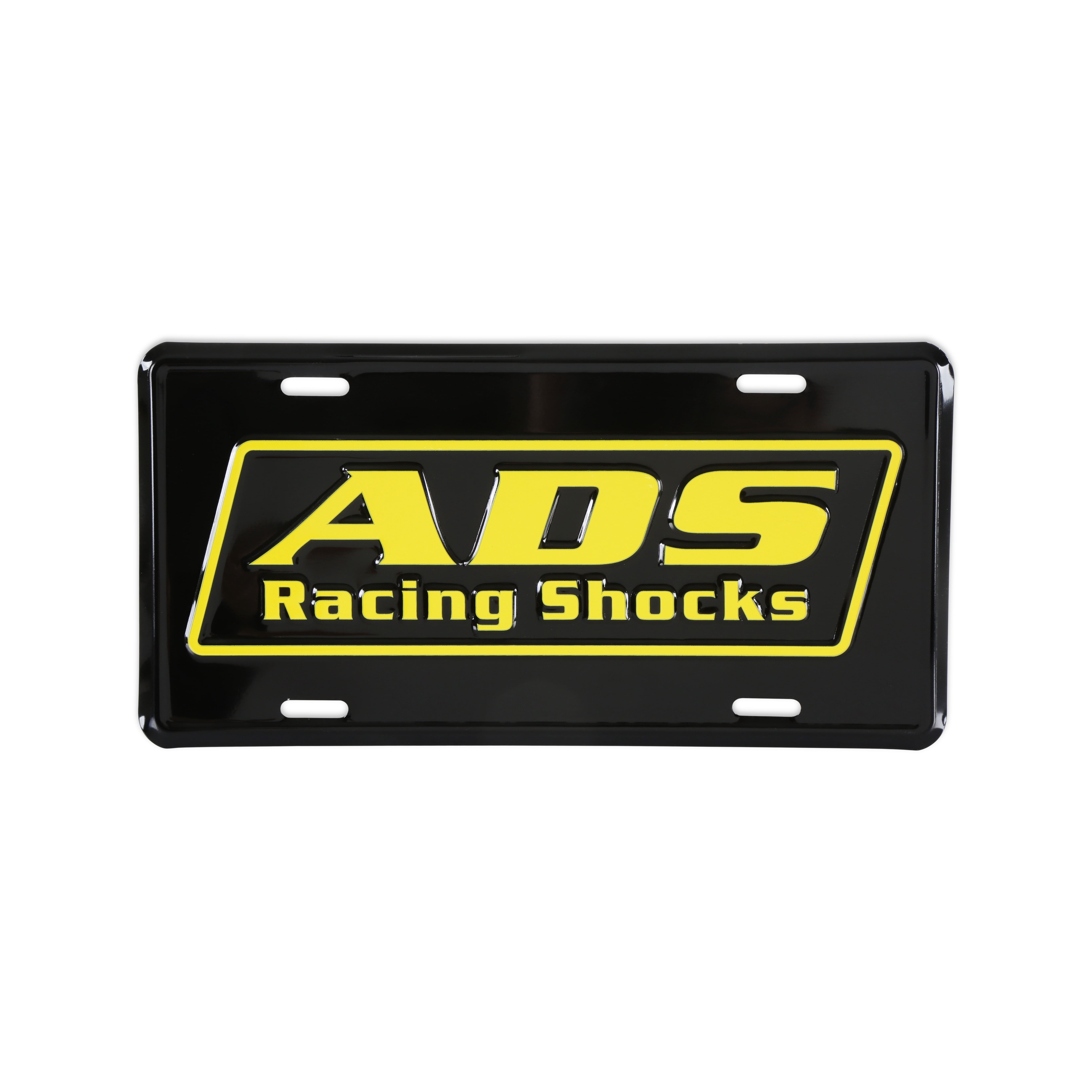 ADS Racing Shocks 36-576 License Plate - Black/Yellow