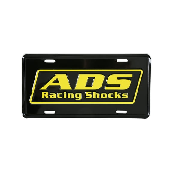ADS Racing Shocks 36-576 License Plate - Black/Yellow