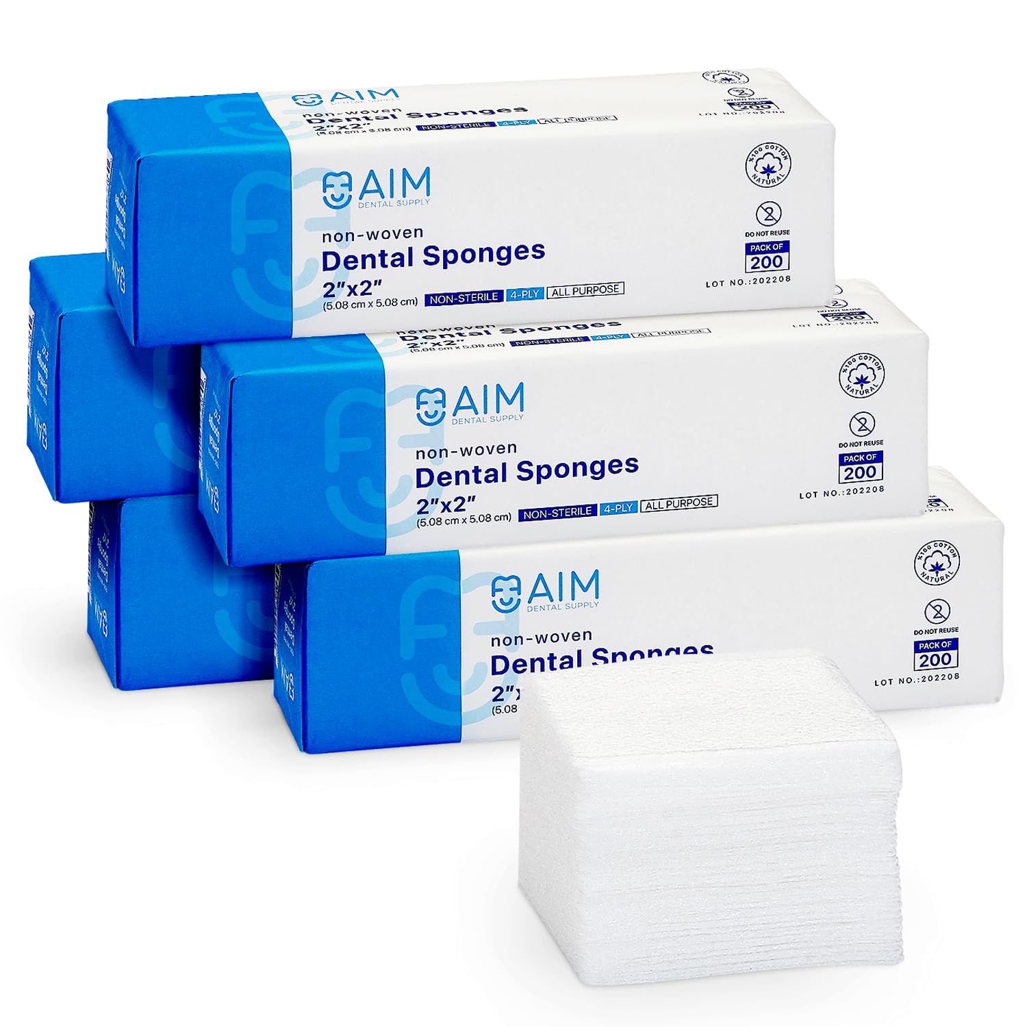 ADS Soft 4-Ply Non-Woven Gauze Pads, Non Sterile Dental Gauze ...