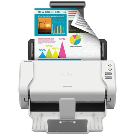 Brother - ADS-2200 Desktop Color Duplex Scanner - White