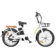 ADSAFE Electric City Bike for Adults 20",250W E-Commuter Bikes 36V 10AH UL2849,White