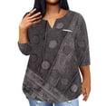 thumbnail image 1 of ADSSDQ 3/4 Sleeve Plus Size Graphic Tees Western Pattern Women'S Shirts Summer Western Tops For Women V Neck Womens Tunic Tops Dressy Casual Elbow Length Fall Sweatshirts With Pocket Gray XL, 1 of 5