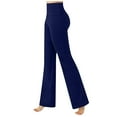 thumbnail image 1 of ADSSDQ Bell Bottom Pants High Waisted Thick Leggings for Women Stretchy Cropped Wide Leg Pants Solid Fall Womens Leggings Work Patchwork Graphic Pj Pants Adult Pajamas Dark Blue L, 1 of 4