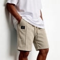 thumbnail image 1 of ADSSDQ Casual Shorts Men Elastic Waist Drawstring Baggy Corduroy Beach Shorts Comfy Golf Summer Shorts with Pockets Khaki XL, 1 of 6