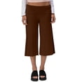 thumbnail image 1 of ADSSDQ Fold Over Capri Pants for Women Low Rise Wide Leg Yoga Capris Summer Cute Going Out Flowy Pants Streetwear Coffee XL, 1 of 9