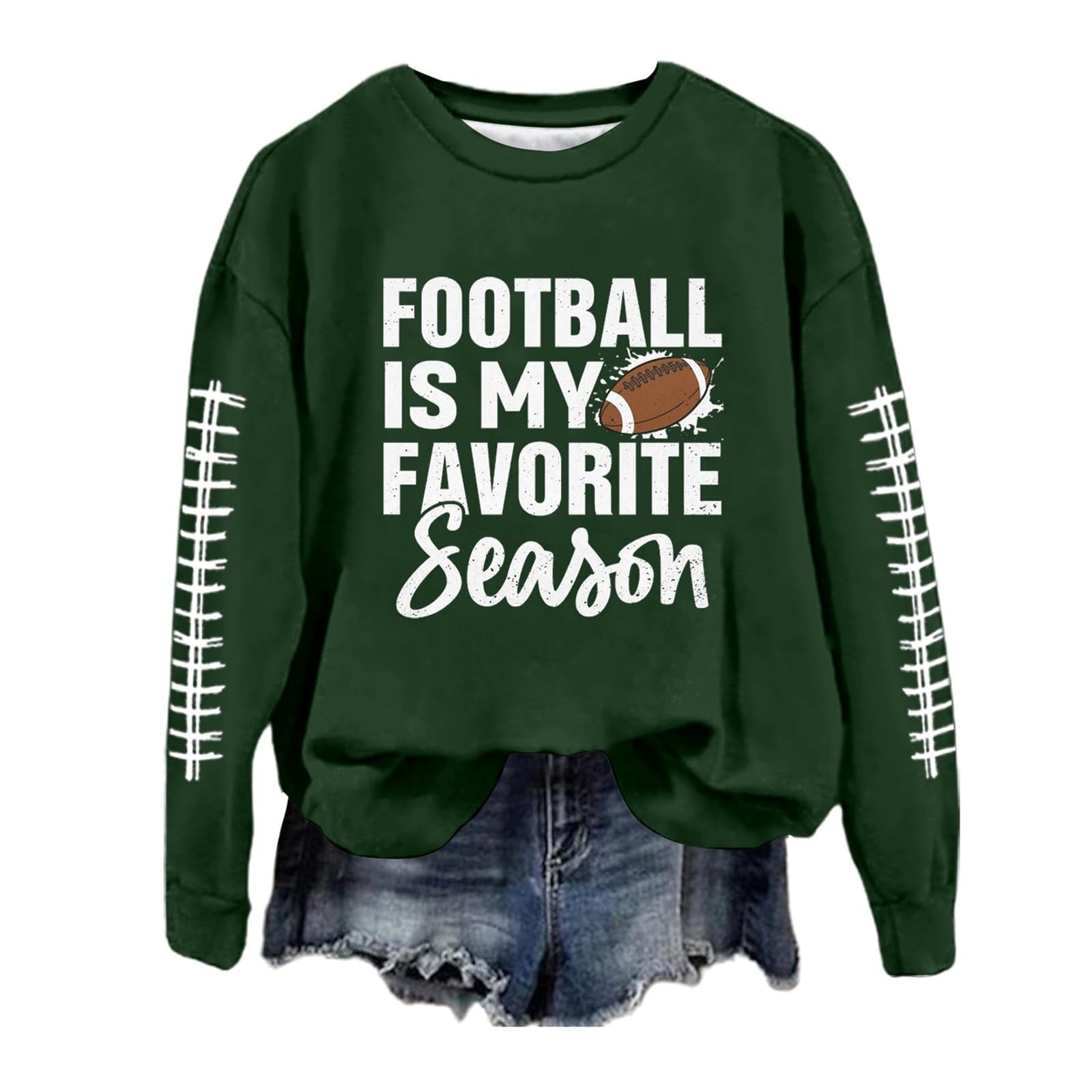 ADSSDQ Football Season Sweatshirt Women Game Day Sweatshirts Sunday