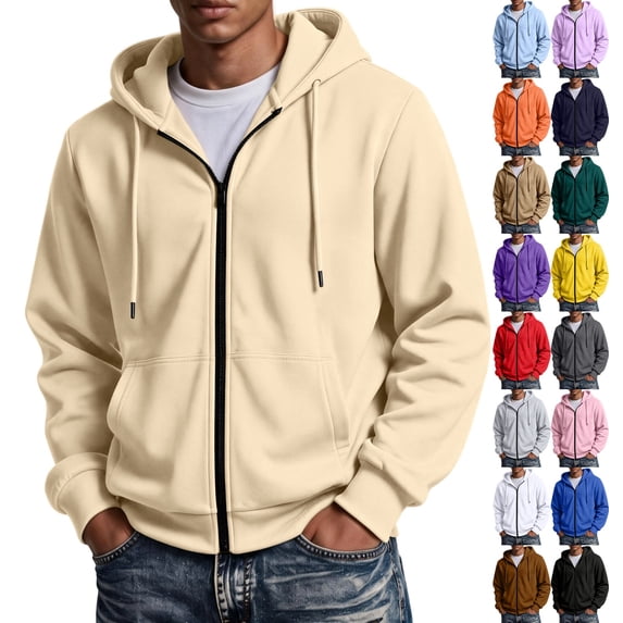 Long A Exercise ADSSDQ Full Zip Up Hoodie Men Big And Tall Cozy Fleece Oversized Hooded ...