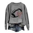 thumbnail image 1 of ADSSDQ Game Day Football Sweatshirt for Women Graphic Print Sunday Casual Long Sleeve Crewneck 2024 Fall Pullover Gray L, 1 of 4
