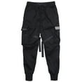 thumbnail image 1 of ADSSDQ Men Techwear Matte Black Jogger Pants Relaxed Fit Streetwear Pants with Multiple Pockets Black S, 1 of 3