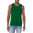 thumbnail image 1 of ADSSDQ Men's Sleeveless Basic Tank Top Jersey Casual Shirts Dark Green 4XL, 1 of 4