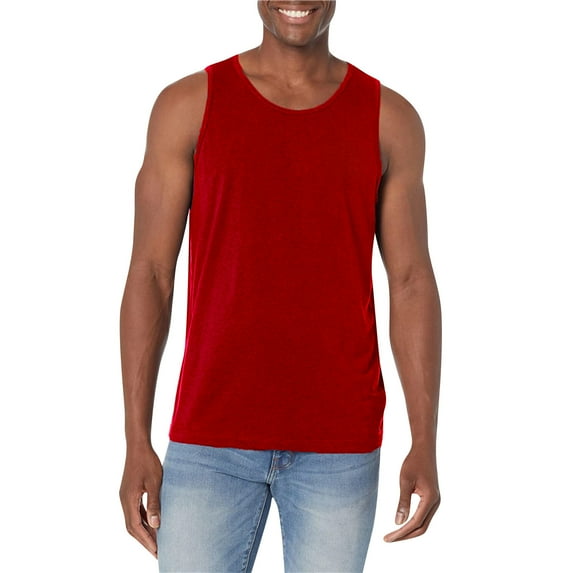 ADSSDQ Men's Sleeveless Basic Tank Top Jersey Casual Shirts Red 5XL