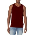 thumbnail image 1 of ADSSDQ Men's Sleeveless Basic Tank Top Jersey Casual Shirts Wine 2XL, 1 of 4